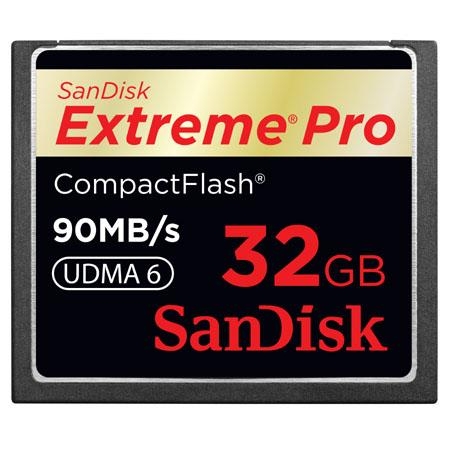 SanDisk 32GB Extreme PRO Compact Flash 90MB/s Memory Card Image