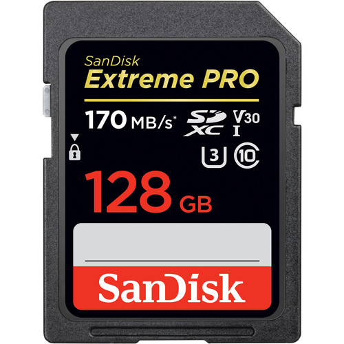 SanDisk 128GB Extreme PRO SDXC 170MB/s Memory Card Image