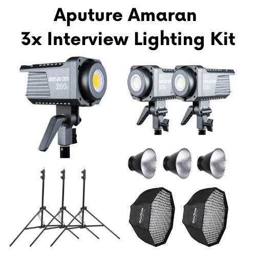 Aputure Amaran 3x Light Kit (1x 200D & 2x 100D) Image